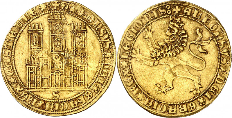 Alfonso XI (1312-1350). Sevilla. Dobla de 35 maravedís. (M.M. A11:6.6, mismo eje...