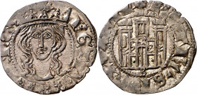 Pedro I (1350-1369). Burgos. Cornado. (Imperatrix P1:1.2, mismo ejemplar) (AB. 396). Atractiva. Escasa y más así. 0,68 g. EBC-.