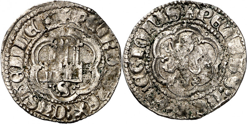 Pedro I (1350-1369). Sevilla. Medio real. (Imperatrix P1:6.2, mismo ejemplar) (A...