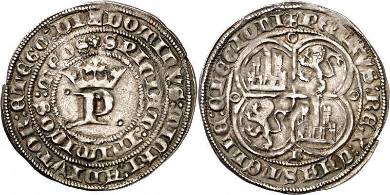 Pedro I (1350-1369). Burgos. Real. (Imperatrix P1:12.11, mismo ejemplar) (AB. 37...