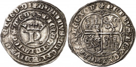 Pedro I (1350-1369). Burgos. Real. (Imperatrix P1:12.12, mismo ejemplar) (AB. 378 var). 3,46 g. MBC+.
