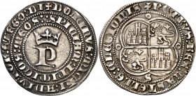 Pedro I (1350-1369). Sevilla. Real. (Imperatrix P1:12.29, mismo ejemplar) (AB. 380). 3,41 g. MBC+.