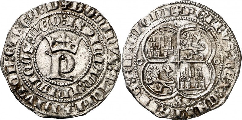 Pedro I (1350-1369). Sevilla. Real. (Imperatrix P1:12.34, mismo ejemplar) (AB. 3...