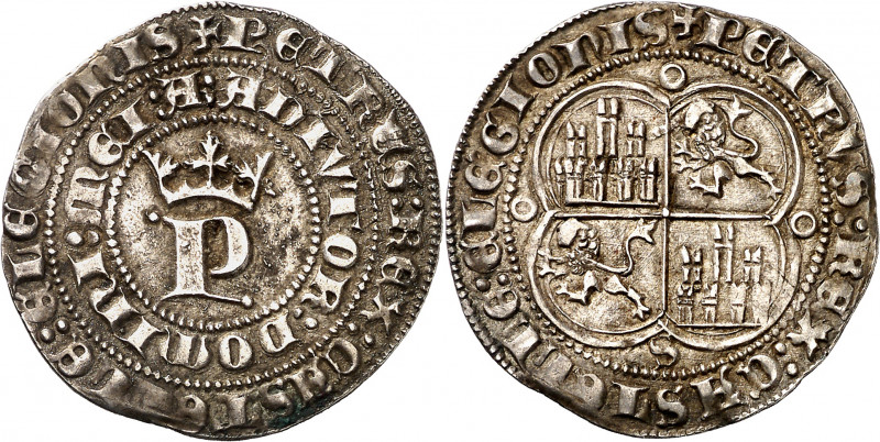 Pedro I (1350-1369). Sevilla. Real. (Imperatrix P1:12.43, mismo ejemplar) (AB. 3...