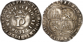 Pedro I (1350-1369). Coruña. Real. (Imperatrix P1:12.48, mismo ejemplar) (AB. 379 var). Cospel ligeramente irregular. Atractiva. Rara y más así. 3,46 ...