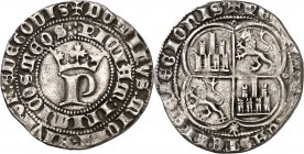 Pedro I (1350-1369). Coruña. Real. (Imperatrix P1:12.51, mismo ejemplar) (AB. 379). Rara. 3,31 g. MBC.