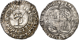 Pedro I (1350-1369). Coruña. Real. (Imperatrix P1:12.77, mismo ejemplar) (AB. 379.3). Bella. Brillo original. Rara y más así. 3,37 g. EBC-.