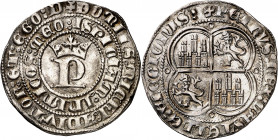 Pedro I (1350-1369). Sin marca de ceca (¿Sevilla?). Real. (Imperatrix P1:12.82, mismo ejemplar) (AB. 377). Bella. Única conocida. 3,48 g. EBC-.
