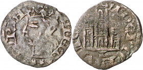Enrique II como Pretendiente (1366-1369). Cuenca. Cornado. (Imperatrix AY:1.20, mismo ejemplar) (AB. 347, como Alfonso XI). Rara. 0,76 g. MBC-.