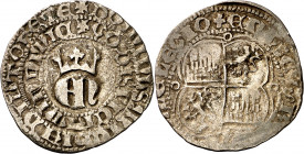 Enrique II (1369-1379). Córdoba. Real de vellón de anagrama. (Imperatrix E2:2.20 (50), mismo ejemplar) (AB. 417 var). Escasa. 2,95 g. MBC-/BC+.