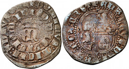 Enrique II (1369-1379). Cuenca. Real de vellón de anagrama. (Imperatrix E2:2.44 (50), mismo ejemplar) (AB. 418.2 var). Escasa. 3,54 g. BC+.