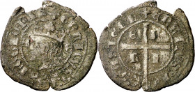 Enrique II (1369-1379). ¿Mérida?. Cruzado. (Imperatrix E2:11.4, mismo ejemplar) (AB. falta). Pequeño defecto de cospel. Rara. 3 g. (MBC-).