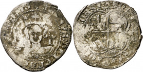Enrique II (1369-1379). Madrid o Toledo. Real de vellón de busto. (Imperatrix E2:15.23, mismo ejemplar) (AB. 446, como ¿Toledo?). Acuñación floja en p...
