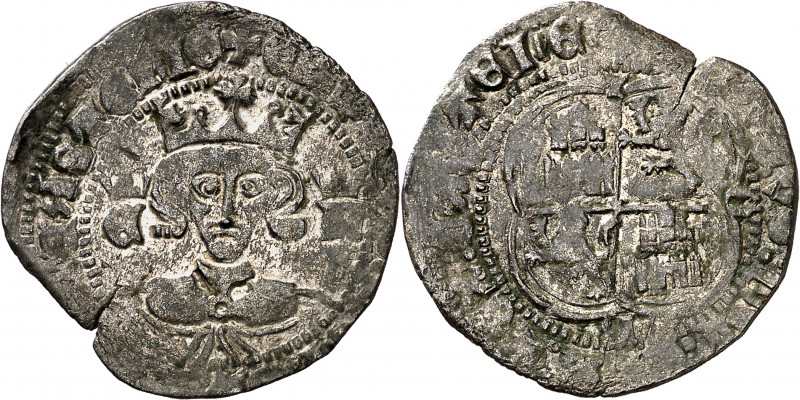 Enrique II (1369-1379). Toledo. Real de vellón de busto. (Imperatrix E2:15.63, m...