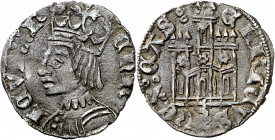 Enrique II (1369-1379). Sevilla. Cornado. (Imperatrix E2:21.4, mismo ejemplar) (AB. 491.1 var). Atractiva. 0,92 g. MBC+.