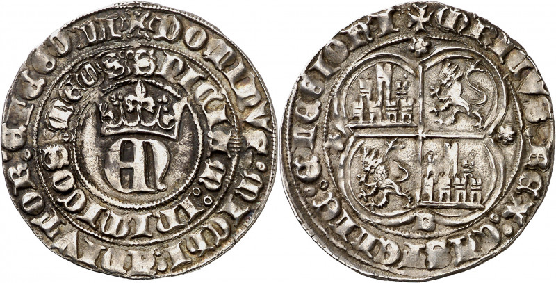 Enrique II (1369-1379). Burgos. Real. (Imperatrix E2:22.5) (AB. 401 var). 3,50 g...