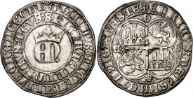 Enrique II (1369-1379). Córdoba. Real. (Imperatrix E2:22.20, mismo ejemplar) (AB. 403 var). Atractiva. Parte de brillo original. Ex Colección Guiomar,...