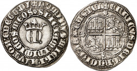 Enrique II (1369-1379). Sevilla. Real. (Imperatrix E2:22.35, mismo ejemplar) (AB. 406). Atractiva. 3,47 g. EBC-.