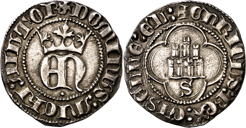 Enrique II (1369-1379). Sevilla. Medio real. (Imperatrix E2:23.16, mismo ejempla...