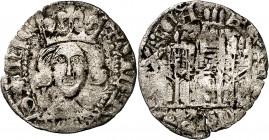 Enrique II (1369-1379). Santiago de Compostela. Cornado. (Imperatrix E2:26.17, mismo ejemplar) (AB. 477.1). Muy escasa. 0,88 g. MBC/MBC-.
