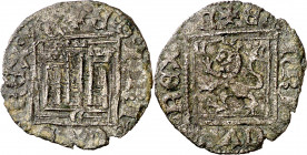 Enrique II (1369-1379). Zamora. Novén. (Imperatrix E2:31.13 (50), mismo ejemplar) (AB. falta). Rara. 0,81 g. MBC-.