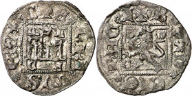 Enrique II (1369-1379). Zamora. Novén. (Imperatrix E2:31.27, mismo ejemplar) (AB. 501.6 var). Vellón rico. 0,95 g. EBC-.