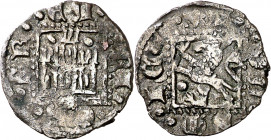 Enrique II (1369-1379). Santiago de Compostela. Novén. (Imperatrix E2:31.57, mismo ejemplar) (AB. 497.5 var). Rara. 1,08 g. MBC.
