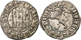 Enrique II (1369-1379). Toledo. Novén. (Imperatrix E2:32.15) (AB. 610, como Enrique III). Vellón rico. Bella. Escasa así. 0,77 g. EBC-.