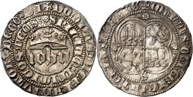 Juan I (1379-1390). Sevilla. Real. (Imperatrix J1:1.11) (AB. 539.1). Bonita pátina. 3,44 g. MBC+.