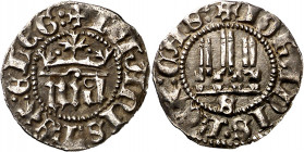Juan I (1379-1390). Sevilla. Sexto de real. (Imperatrix J1:3.6, mismo ejemplar) (AB. 543 var). Bella. 0,54 g. EBC.