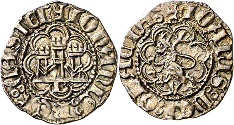 Juan I (1379-1390). Burgos. Sexto de real. (Imperatrix J1:4.3 (50), mismo ejempl...