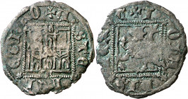 Juan I (1379-1390). Burgos. Novén. (Imperatrix J1:5.9, mismo ejemplar) (AB. 577 var). Escasa. 0,90 g. MBC-.