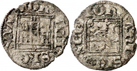 Juan I (1379-1390). Sevilla. Novén. (Imperatrix J1:5.15, mismo ejemplar) (AB. 578.2 var). Escasa. 0,68 g. MBC-/MBC.