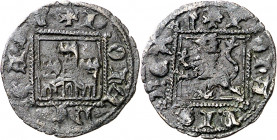 Juan I (1379-1390). Sin marca de ceca (¿Burgos?). Novén. (Imperatrix J1:5.16 (50), mismo ejemplar) (AB. 576 var). 0,76 g. MBC-.