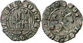 Juan I (1379-1390). Sevilla. Novén. (Imperatrix J1:6.1, mismo ejemplar) (AB. falta). Escasa. 0,79 g. BC+.
