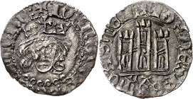 Juan I (1379-1390). Zamora. Cornado. (Imperatrix J1:8.2, mismo ejemplar) (AB. falta). Muy rara. 0,83 g. MBC+.