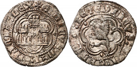 Enrique III (1390-1406). Burgos. Blanca. (Imperatrix E3:1.4, mismo ejemplar) (AB. 597). Vellón rico. Atractiva. Escasa así. 2,18 g. EBC-.
