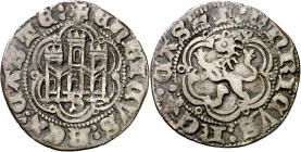 Enrique III (1390-1406). Sevilla. Blanca. (Imperatrix E3:1.17, mismo ejemplar) (AB. 602.2 var) (V.Q. 6156, mismo ejemplar). 1,76 g. MBC-/BC+.