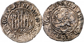 Enrique III (1390-1406). Cuenca. Blanca. (Imperatrix E3:1.32, mismo ejemplar) (AB. 600). Atractiva. Pátina. Escasa así. 1,91 g. EBC-.