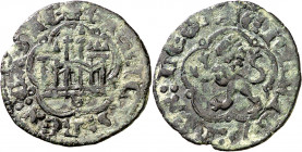 Enrique III (1390-1406). Sevilla. Media blanca. (Imperatrix E3:4.3) (AB. 607 var). 1,45 g. MBC.