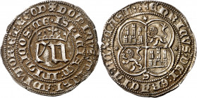 Enrique III (1390-1406). Sevilla. Real. (Imperatrix E3:5.15, mismo ejemplar) (AB. 585). Bonita pátina. 3,53 g. EBC-/EBC.