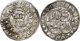 Enrique III (1390-1406). Sevilla. Real. (Imperatrix E3:5.26, mismo ejemplar) (AB. 585.1). Bella. Brillo original. 3,43 g. EBC-/EBC.