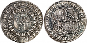 Enrique III (1390-1406). Sevilla. Real. (Imperatrix E3:5.28, mismo ejemplar) (AB. 585.1). Pátina. 3,41 g. EBC-.