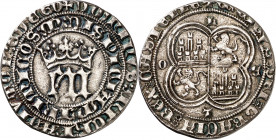 Enrique III (1390-1406). Toledo. Real. (Imperatrix E3:5.33, mismo ejemplar) (AB. 586). Preciosa pátina. Rarísima. 3,06 g. EBC-.