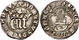 Enrique III (1390-1406). Burgos. Medio real. (Imperatrix E3:6.5, mismo ejemplar) (AB. 587 var). Muy bella. Ex Áureo & Calicó 30/04/2008, nº 1168. Muy ...