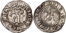 Enrique III (1390-1406). Sevilla. Medio real. (Imperatrix E3:6.6, mismo ejemplar) (AB. 588). Muy bella. Ex Áureo & Calicó 18/12/2007, nº 193. Escasa. ...