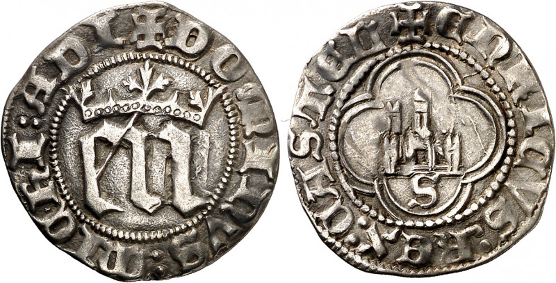 Enrique III (1390-1406). Sevilla. Medio real. (Imperatrix E3:6.14, mismo ejempla...