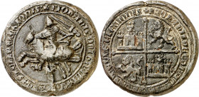 Juan II (1406-1454). Sello de plomo. (Heiss I, lámina E) (Menéndez Pidal 49). Muy raro y más así. 142,24 g. MBC/MBC+.