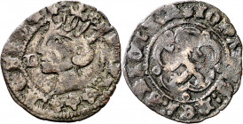 Juan II (1406-1454). Burgos. Cornado. (Imperatrix J2:3.12, mismo ejemplar) (AB. 635.1). Rara. 0,93 g. MBC.