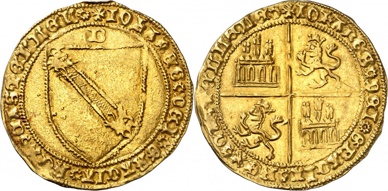Juan II (1406-1454). Burgos. Dobla de la banda. (Imperatrix J2:7.8, mismo ejempl...